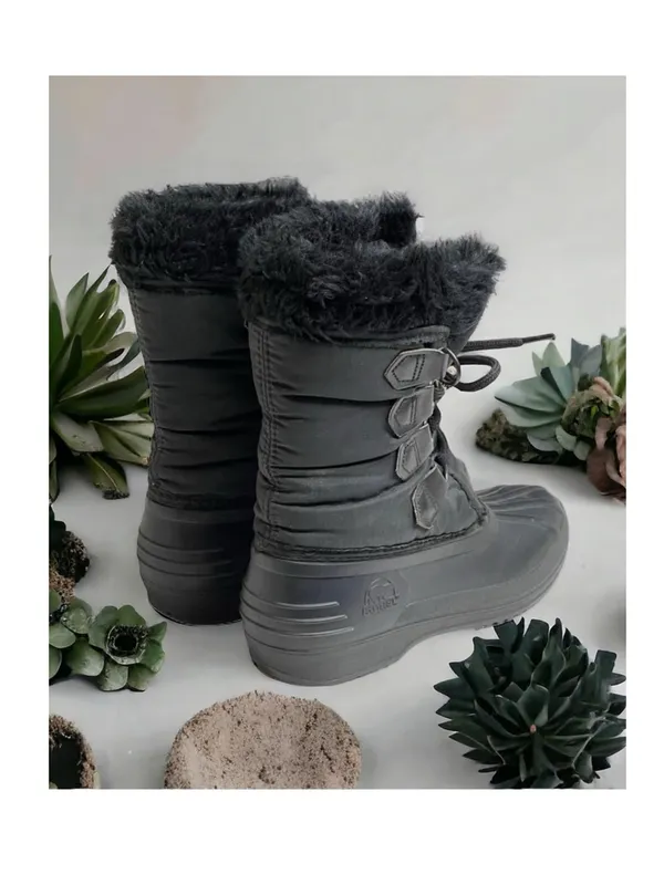Vintage: Sorel x Kaufman ★ Canada Nylon Snow Waterproof Duck Boots ★ Black ★ 6M - Image 14