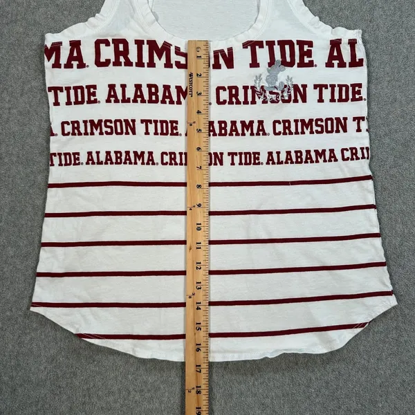 Alabama Crimson Tide Disney Athletic Tank Top Women's Large Stripe Racerback - Image 4