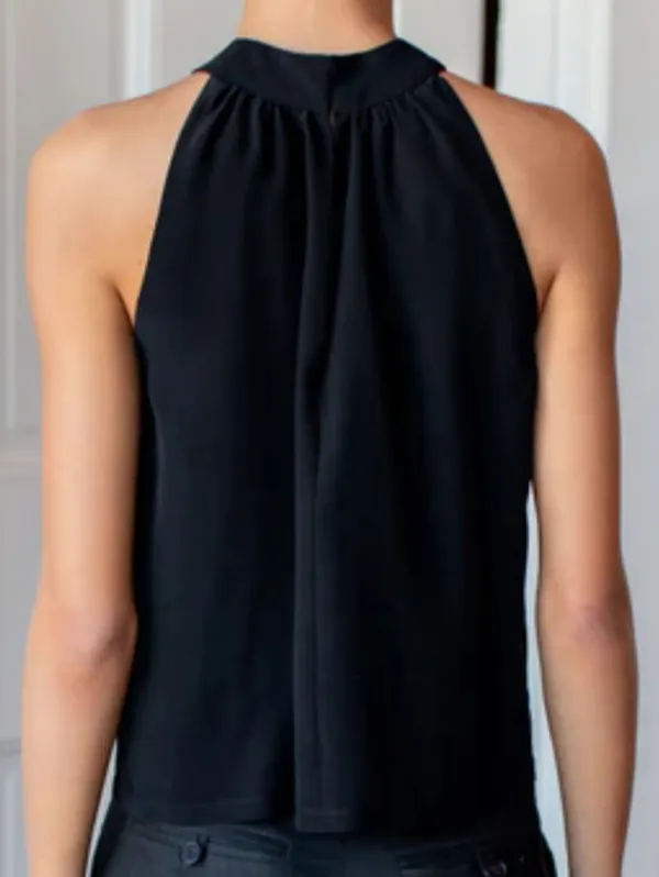 NEW Emerson Fry Pandora Black Halter Neck Sleeveless Top - Image 2