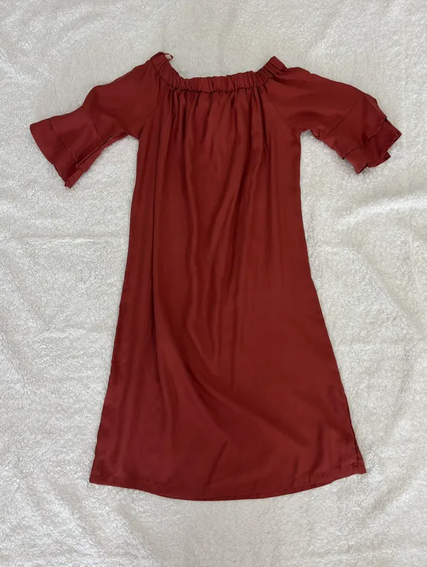 Boutique Midi Dress Orange Size L - Image 4