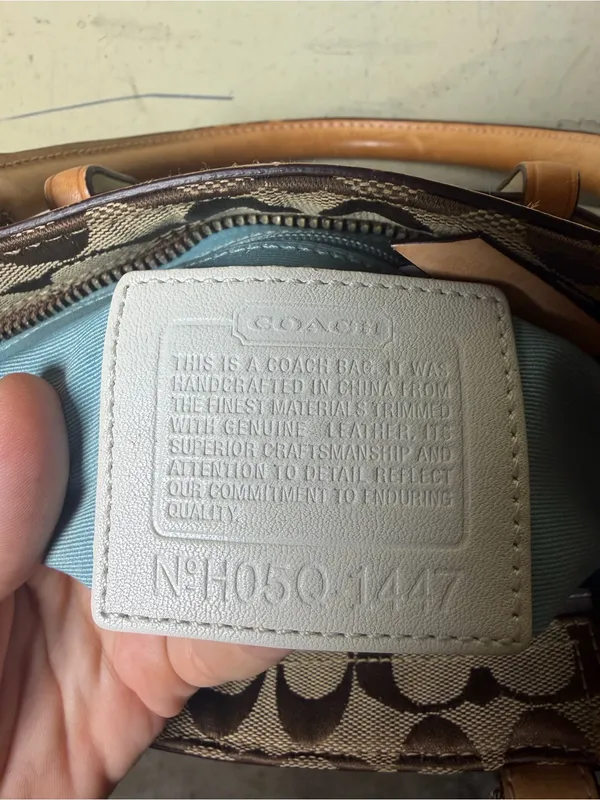 Coach Signature Hampton Buckle Belted Satchel Y2K Blue Leather Jacquard Bag - Image 8