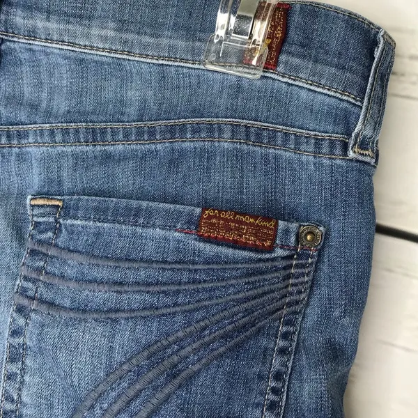 💋7 For All Mankind Dojo Shorts Distressed Size 28 - Image 8