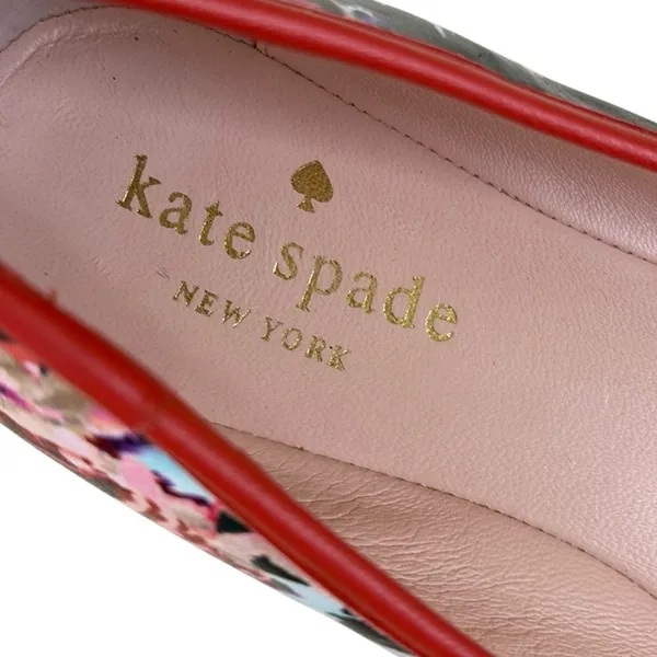 EUC Kate Spade Willa Leather Flats Floral Size 6 - Image 4