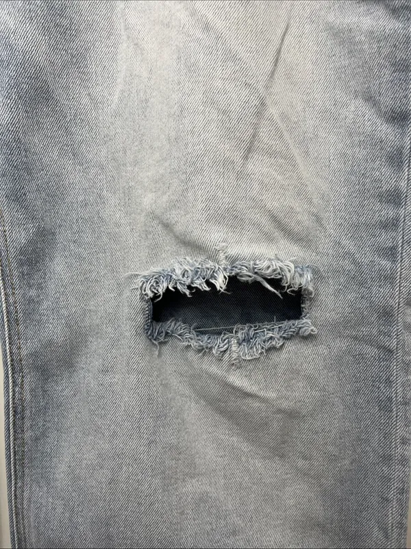 Arula Women's Light Wash Distressed Wide Leg Denim Jeans - Size 18 - Image 5