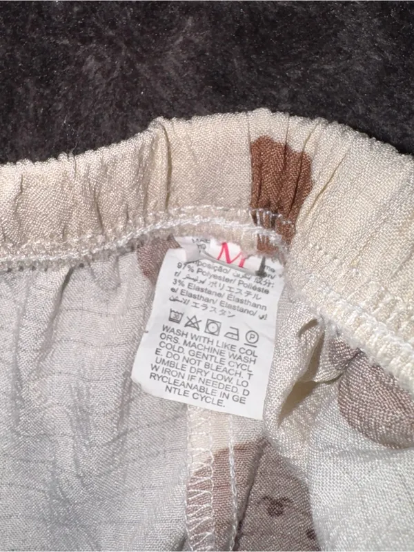 Women’s Pajama Brown Bear Cute Pants size Medium - Image 4