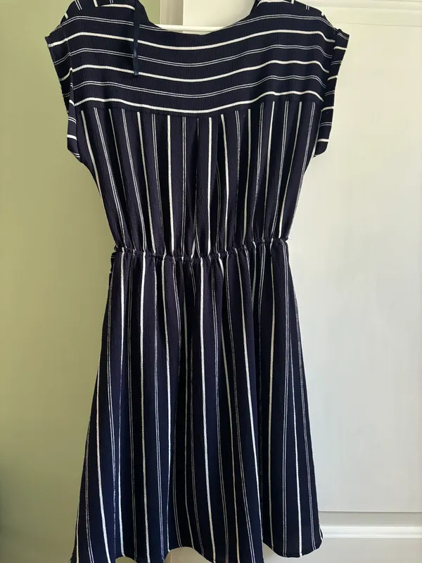 Monteau Dress Blue And White - Image 3