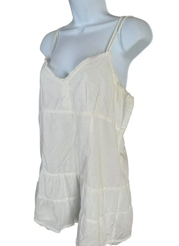 Vintage Y2K Mossimo Large Cami Tank Top Womens White Fairycore Grunge Coquette - Image 3