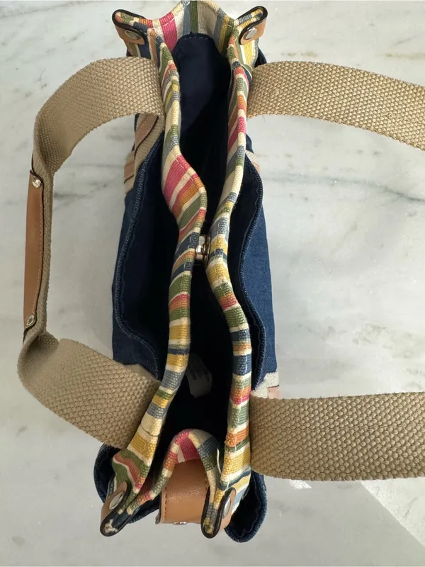 Small denim tote by Strada Blue - Image 2