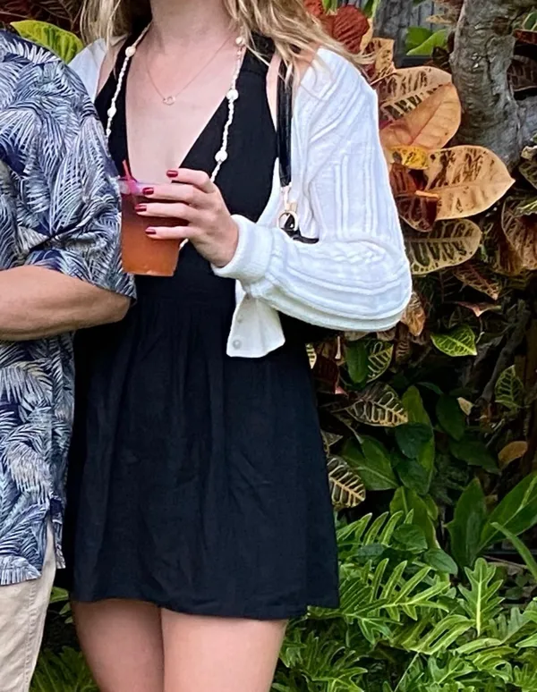 Abercrombie & Fitch Black V-neck Skort Dress - Image 7