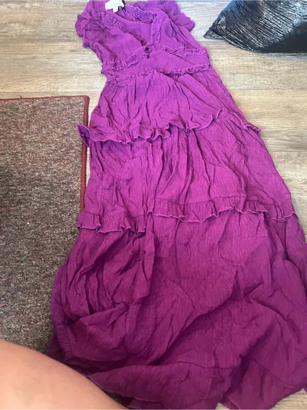 Pinch Purple Ruffle Tiered Maxi Dress - Women - Image 2