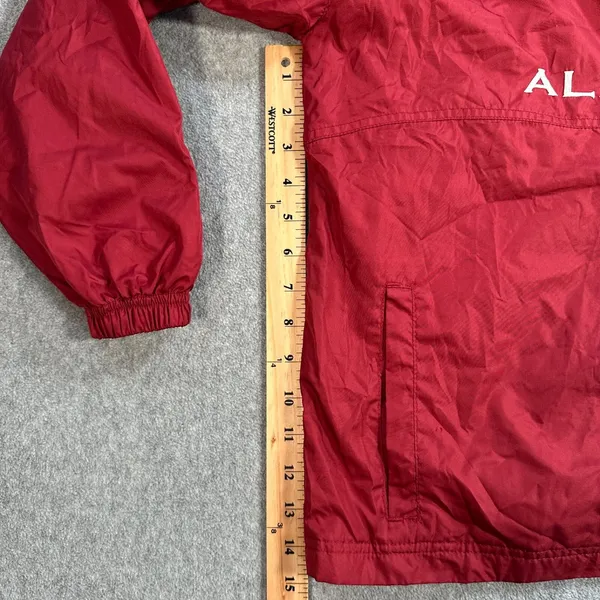 Alabama Crimson Tide Red Oak Sportswear 1/4 Zip Pullover Windbreaker Size Large - Image 6