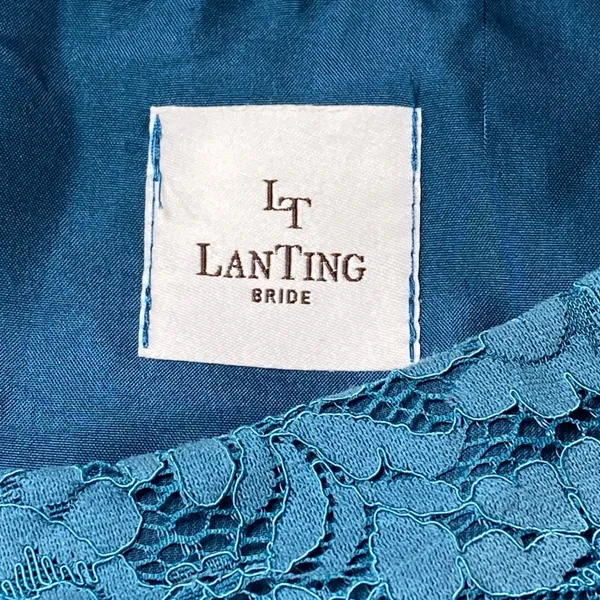 LanTing Formal Maxi Dress Women Teal Blue Lace Chiffon Mother of Bride Gown NWOT - Image 7