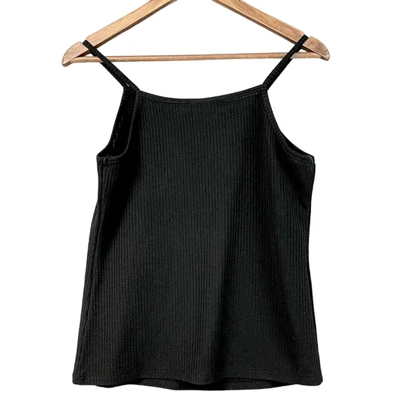 Vocal USA Studded Ribbed Tank Top Cami Womens Medium Black‎ Rocker Punk Grunge - Image 2