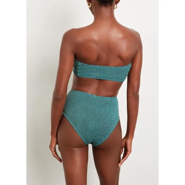 BOND EYE Blake Bikini Set in Bottle Green Lurex Size M - Image 4