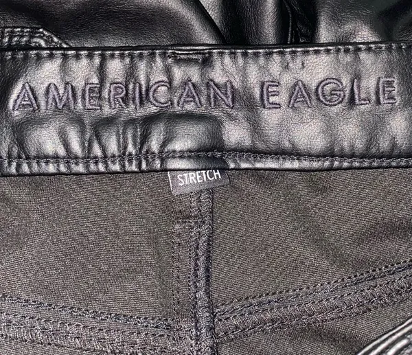 American Eagle Outfitters Womens Black Stretch Vegan Leather Pant Size 6 - Image 11