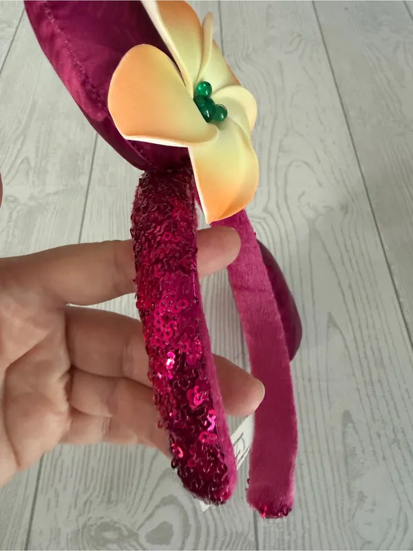 Disney Aulani Minnie Ears Headband Sequin Plumeria - Image 8