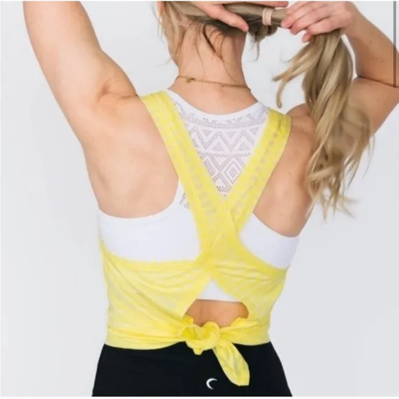Zyia Active Nimbus‎ Split Back Knot Crop Top - Image 6