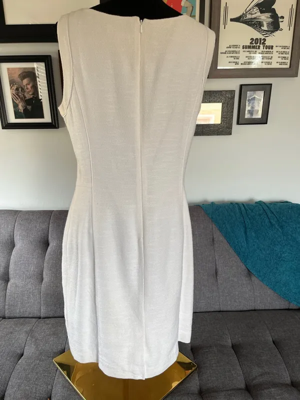 Lilly Pulitzer "Idola" White Lace-Panel Sheath Midi Dress size 12 - Image 3