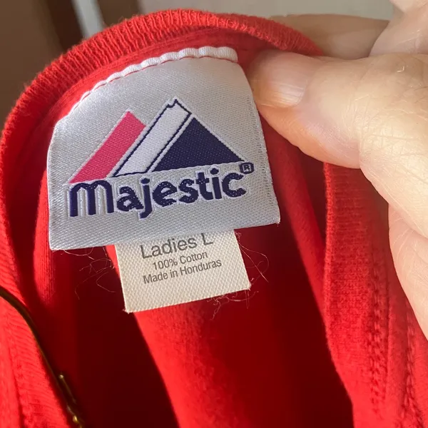 FINAL MARKDOWN Majestic Red Washington nationals tee large - Image 2