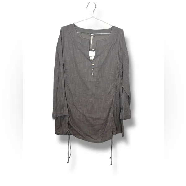 Free People Never Too Much Oversized Cotton Tunic Top XL - Image 2