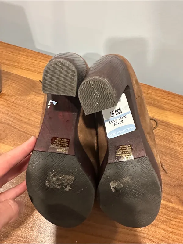 Lucky Brand Brown Suede Platform Heeled Boots - Image 6
