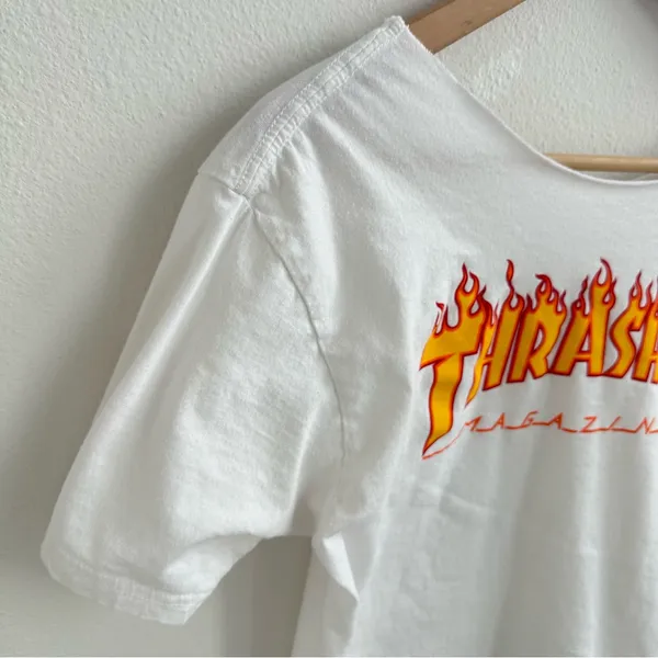 Thrasher off-the-shoulder skater graphic tee - Image 3
