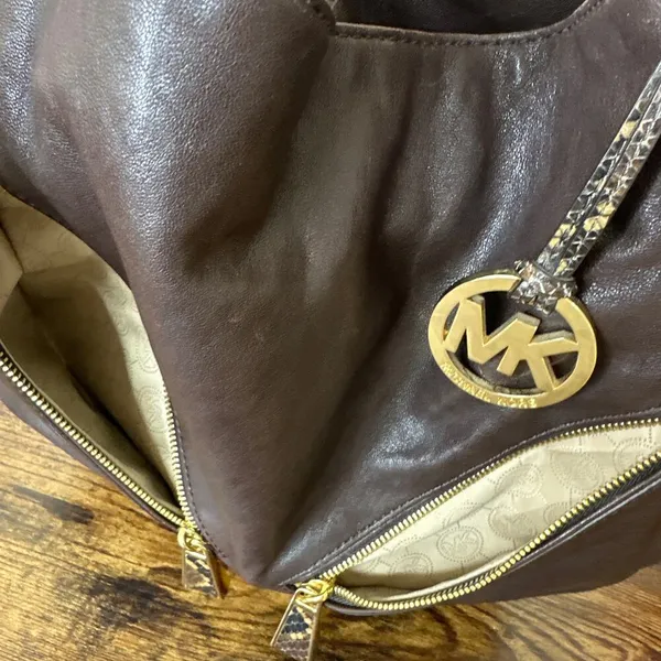 MICHAEL KORS Brown Matilda Shoulder Tote - Image 10
