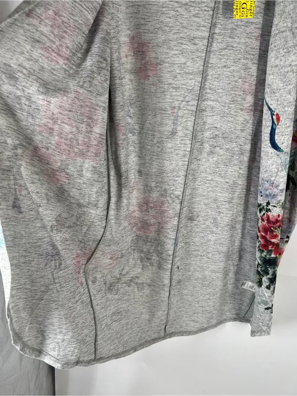 Ginger‎ G Floral Crane Print Soft Knit Open Front Cardigan Size S - Image 7