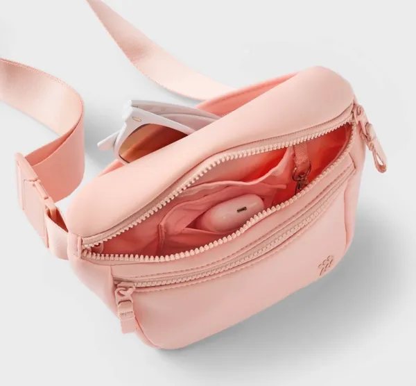Premium Belt Bag Blush - All In Motion™: Water-Resistant Knit Fanny Pack - Image 3
