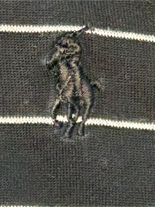 Ralph Lauren Golf Striped Quarter Zip Polo Shirt Small Pet Black White Old money - Image 4