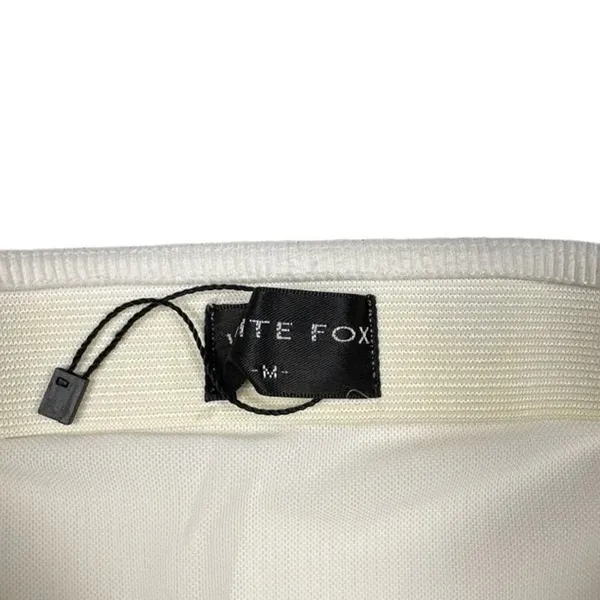 White Fox Mini Skirt with Cut Out in White - Image 2