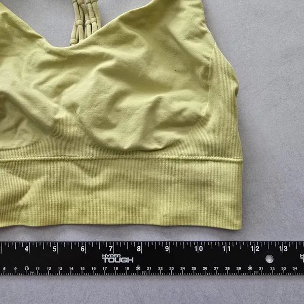 Y2K Green 90s 2000s Crisscross Macrame Retro Activewear Sports Bra‎ Top Medium - Image 7