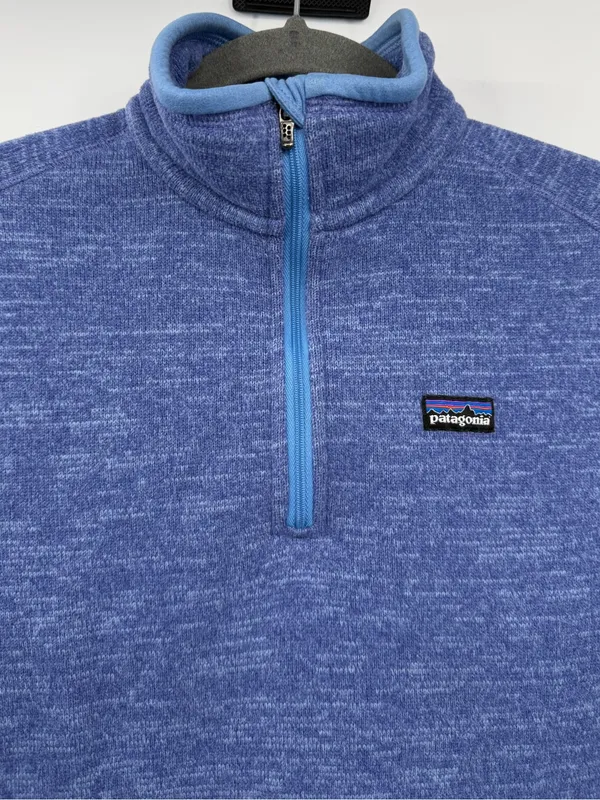 Patagonia Better Sweater 1/4 Zip Fleece Women M Hawthorne Blue 25616 - Image 4