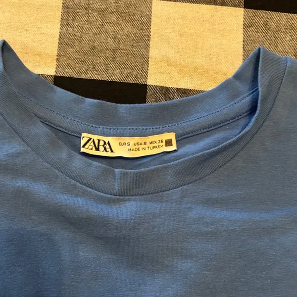Zara Vibrant Blue Crop Top small - Image 2
