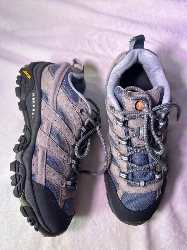 Merrell Gray and Blue Trail Hiking Sneakers - Image 5
