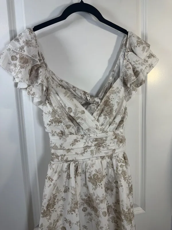 Altar'd State Floral Ruffle Tie-Back Mini Dress - Image 3