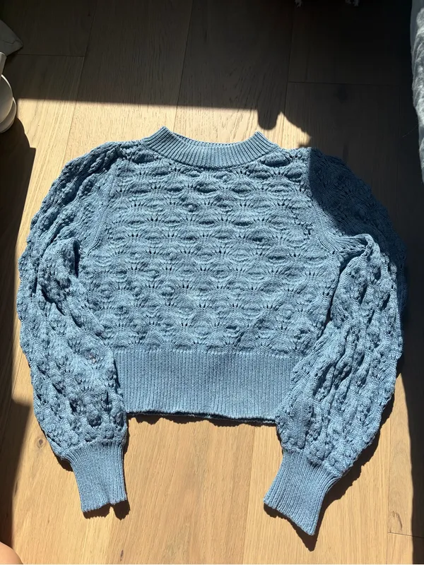 Spell blue bonfire sweater organic cotton knit top - Image 4
