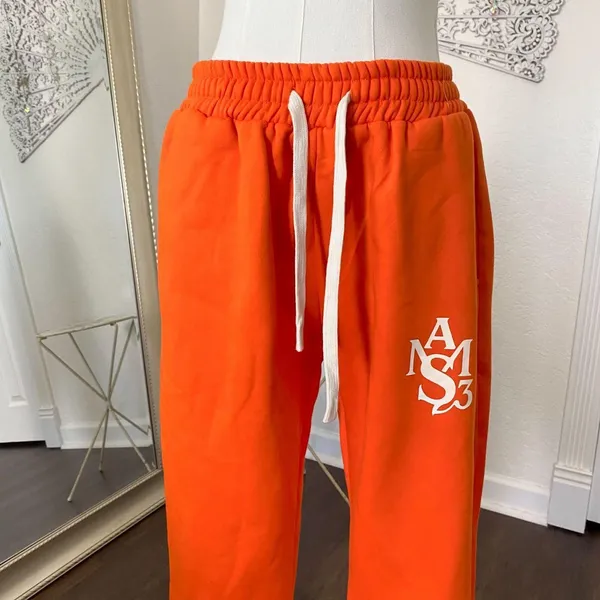 NWT Bright Orange "Nasa" Drawstring Jogger Sweatpants Refill Size 3X - Image 2