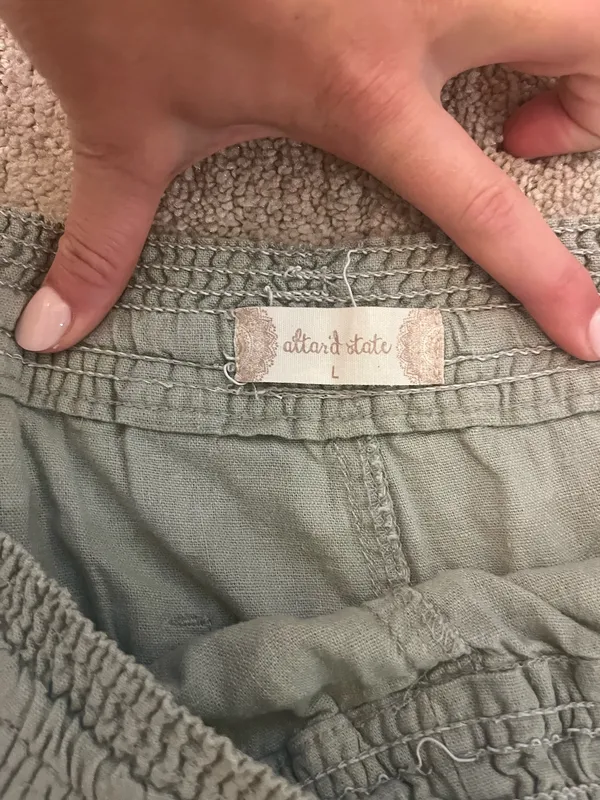 Altar'd State Green Shorts Linen Essential - Image 2