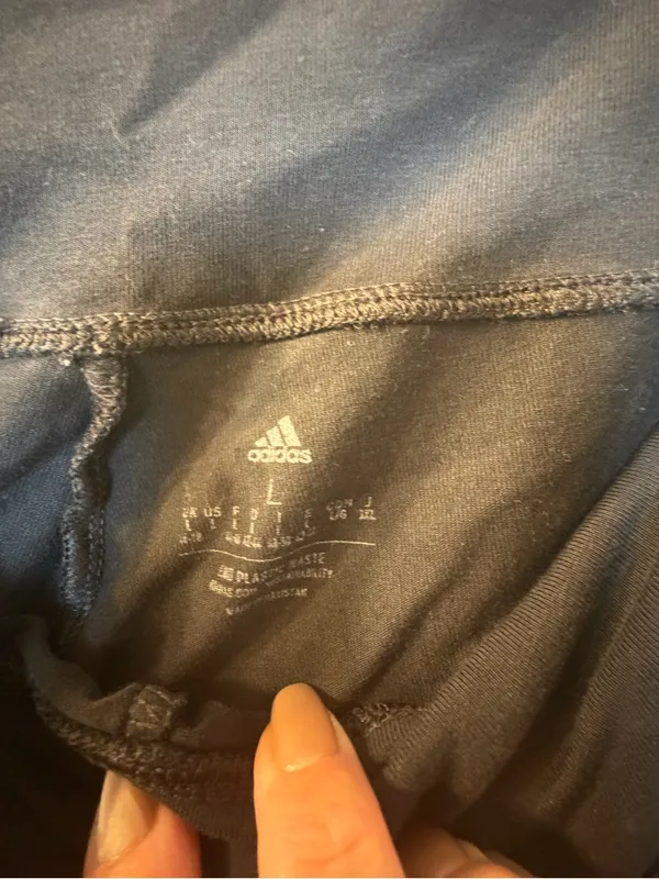 adidas Black Kids Athletic Leggings with Side Stripes - Image 3