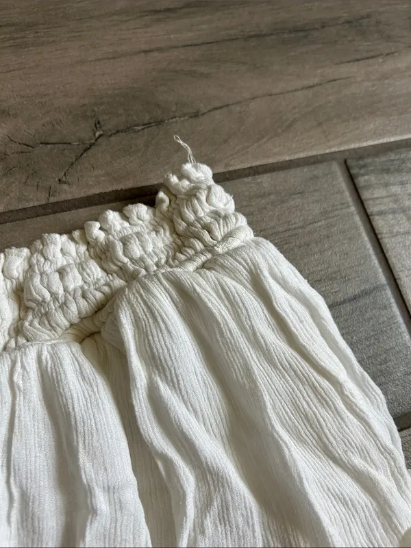 Nectar Clothing Boho Ruffled Mini Skirt in Cream - Image 6
