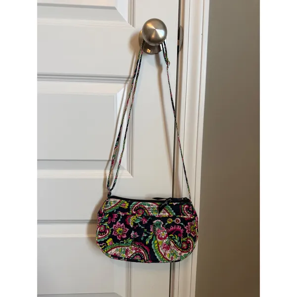 Vera‎ Bradley Frannie Crossbody Retired Paisley Floral Preppy Boho Quilted - Image 2