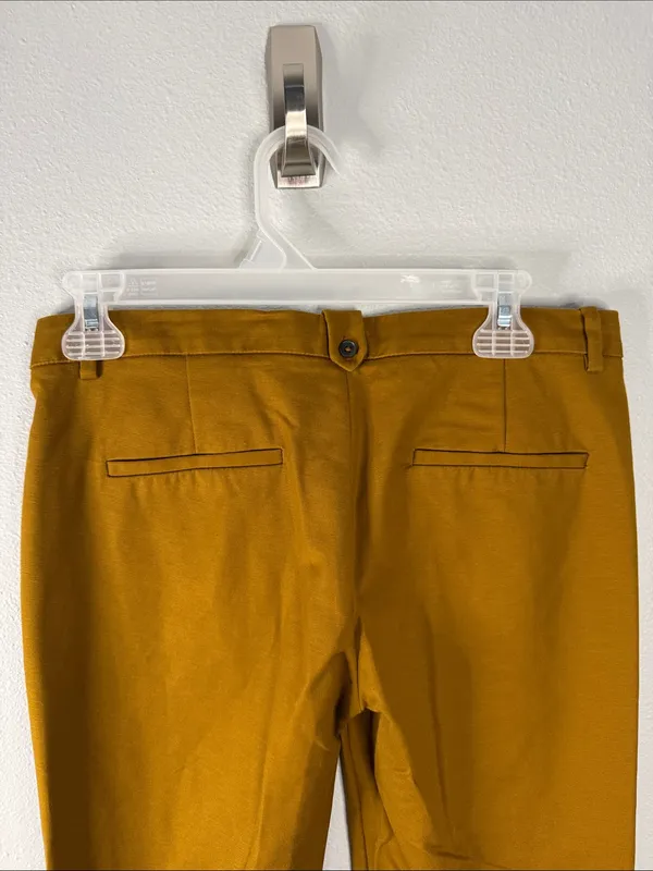 Zara Basic Ankle Pants - Mustard Brown - Size 4 - Image 4