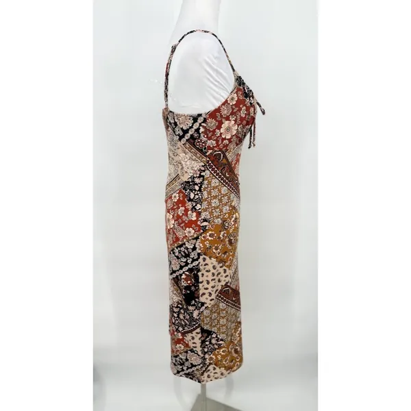 Inspired Hearts Midi Dress Size M Babydoll Patchwork Boho Y2K Hippie‎ Festival - Image 6