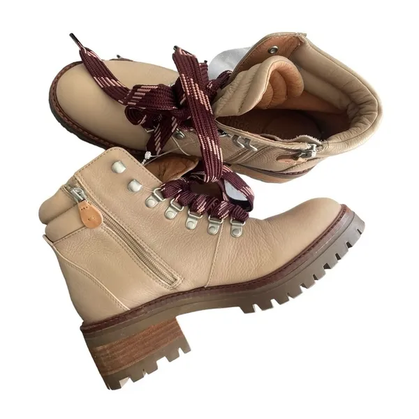 gentle souls Kenneth Cole Brooklyn 2.1‎ Combat Boots 8 Cream - Image 5