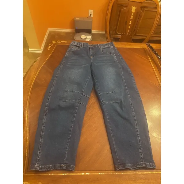 American Eagle Unbranded Barrel Jeans Womens Size L - Image 3