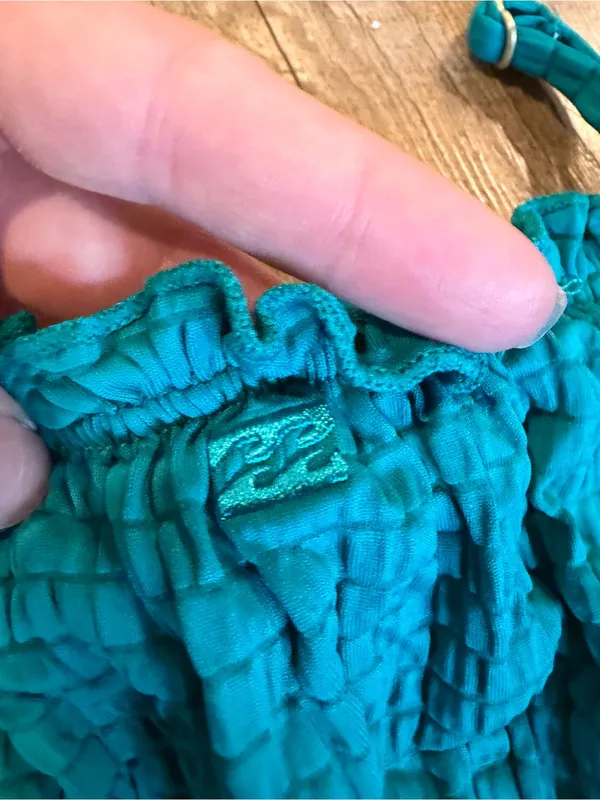 Billabong Teal Ruffle Bikini Top - Image 3