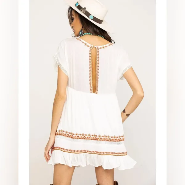 Free People Sunrise Wanderer Mini Dress M - Image 9