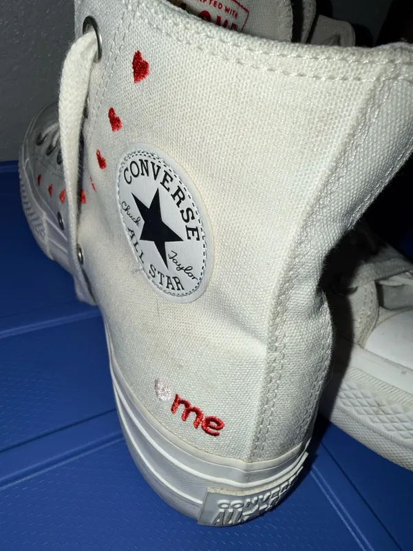 Converse White High-top Valentines limited Edition - Image 8