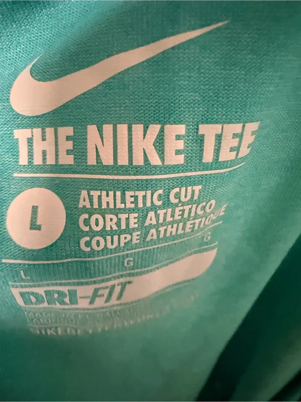 Nike Shirt Womens L Blue Dri Fit Short Sleeve Athletic Fit V-neck Tee - Image 7
